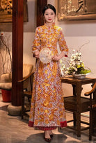 Chinese Traditional Wedding Dress Qun Kwa | Eternal Love Embroidered Dragon & Phoenix Set