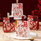 Retro Chinoiserie Bird & Floral Wedding Candy Gift Boxes (20pcs)