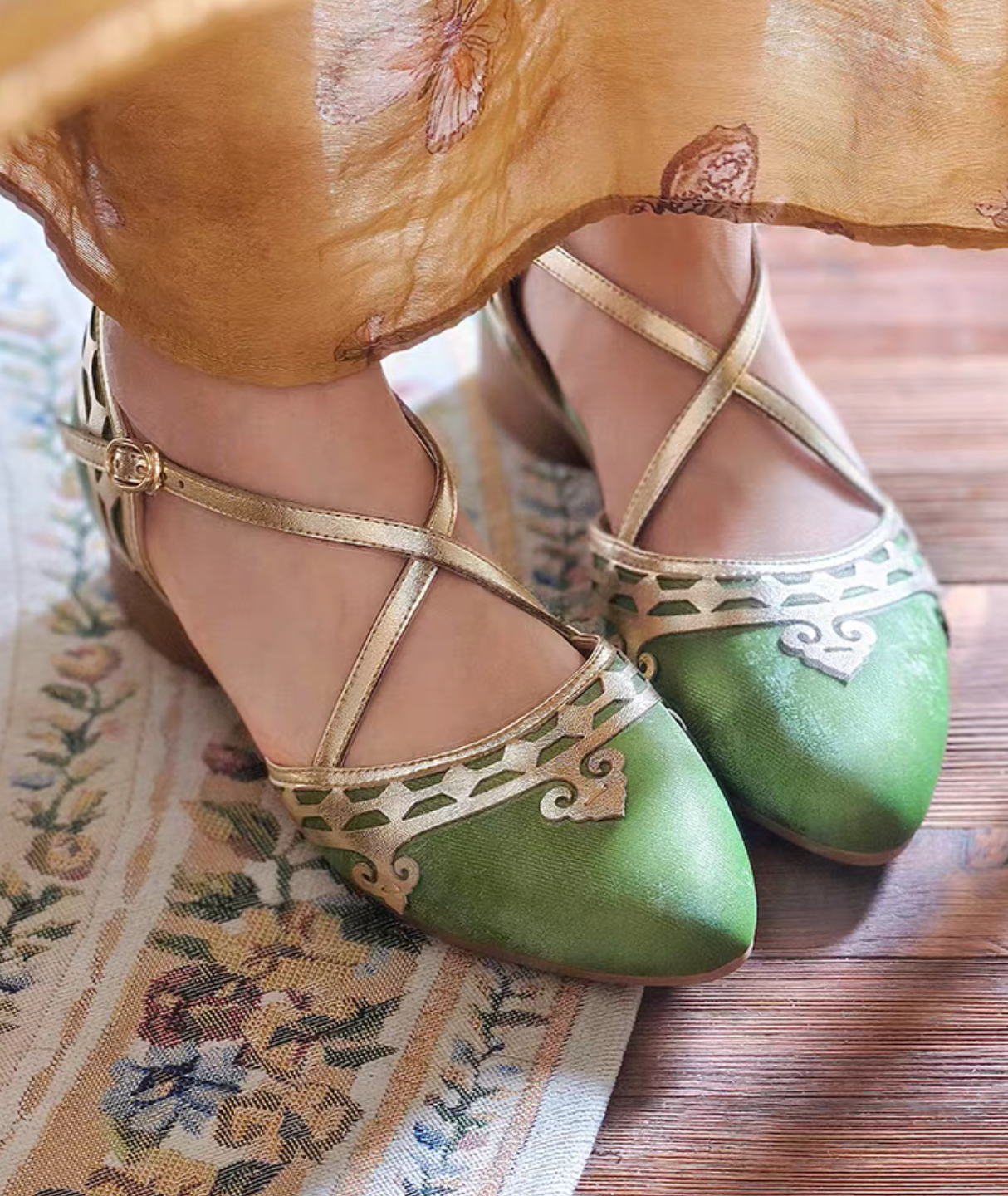 Yunhe Vintage Qipao Mary Jane Heels