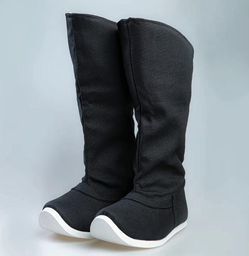 Onyx Traditional Chinese Hanfu Boots for Men and Women