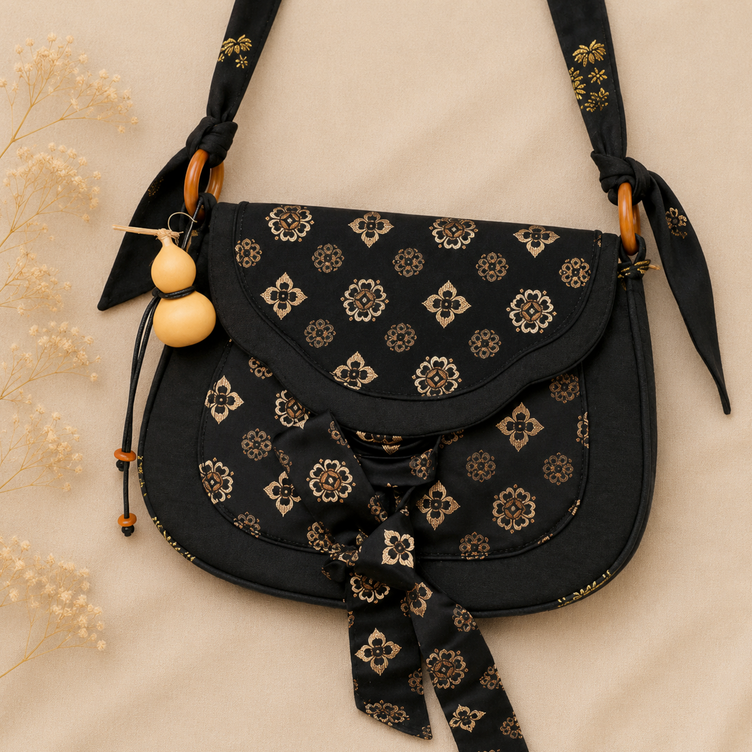 Tang Dynasty Vintage Crossbody Bag
