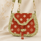Tang Dynasty Floral Canvas Crossbody Bag