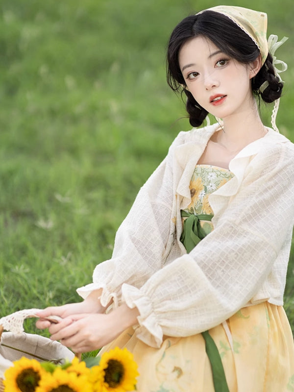 Summer Hanfu Dress Light Yellow Dress
