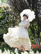 Sweetslolita Bellflower OP with elegant Edwardian collar