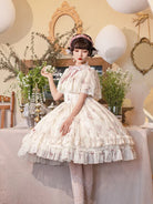 Sweetslolita Bellflower OP with elegant Edwardian collar