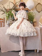 Sweetslolita Bellflower OP with elegant Edwardian collar