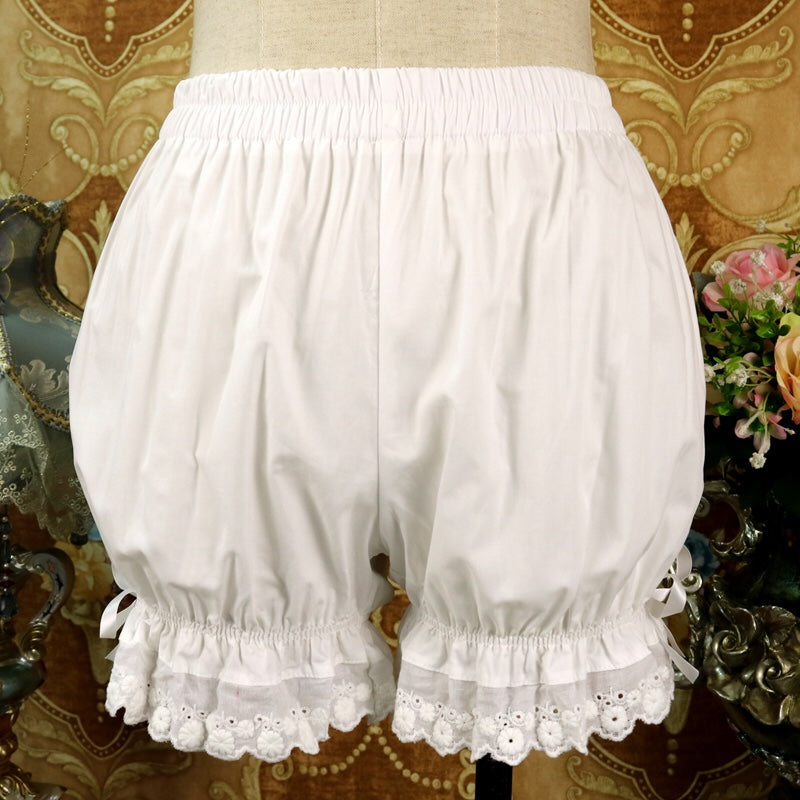 Daily Cotton Lolita Bloomers, Black and White