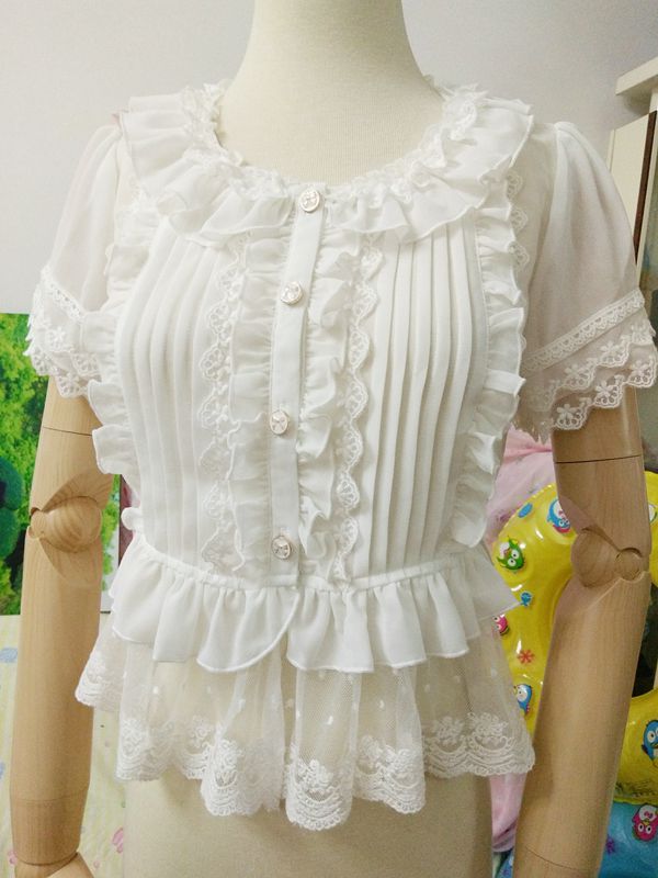 Summer Short Sleeve Lace Lolita Blouse