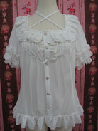 Square Collar Chiffon Lolita Loose Blouse