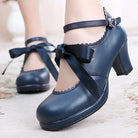 Qing Mengnuo - Elegant Lolita Satin High Heel Handmade Shoes