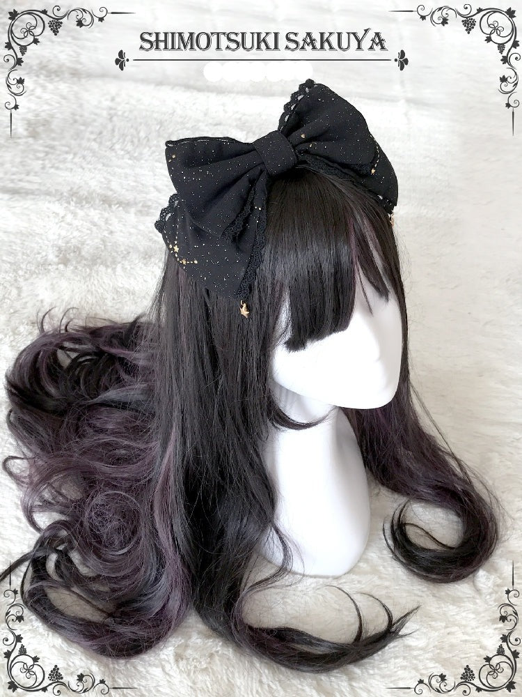 Whisper of Stars - Vintage Lolita Headdress Large Bow KC