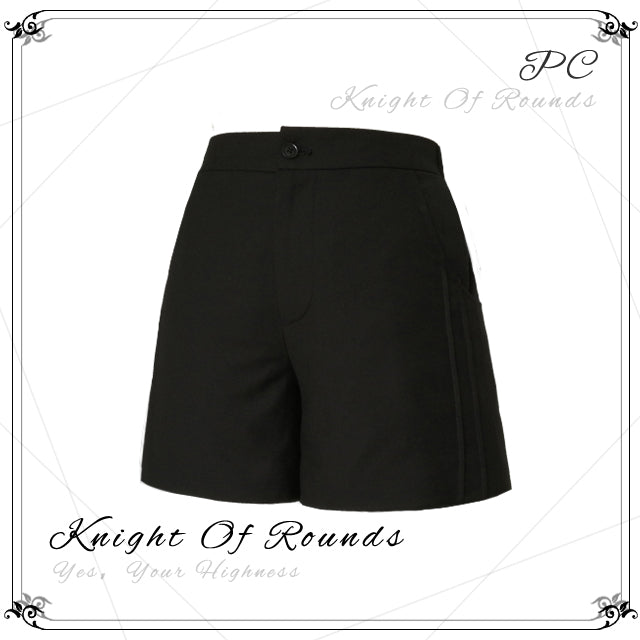 Casual Ouji Lolita Black Shorts, Pocketed