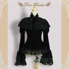 Black Lolita Cape Velvet Winter Lolita Short Shirt