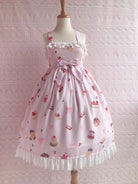 Sweetheart Berry - Kawaii Lolita Dessert Printed JSK Dress