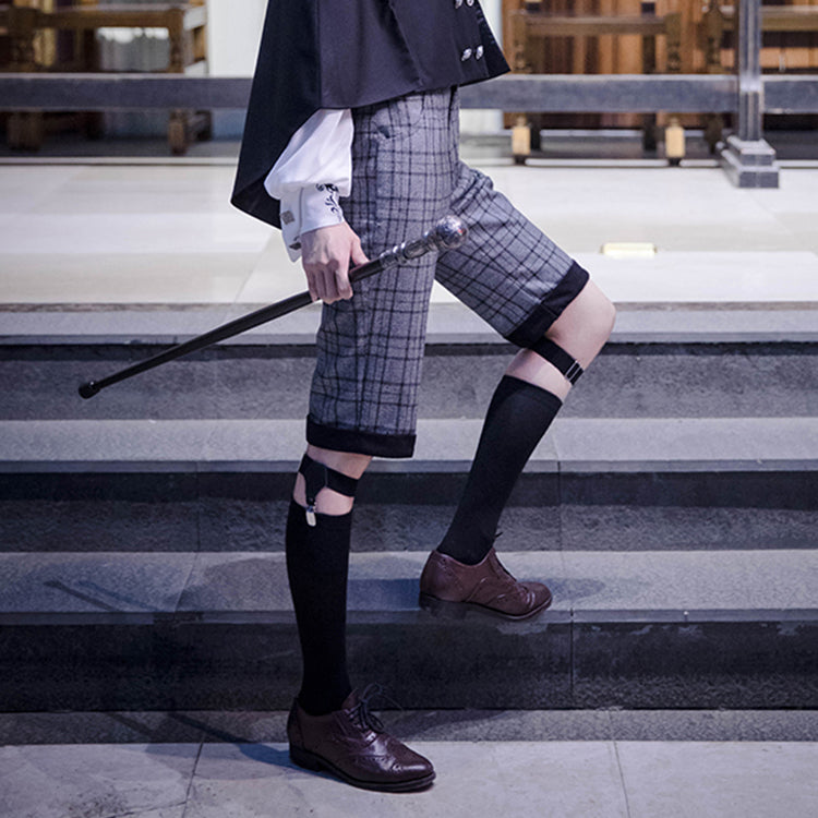 Ouji Lolita JK Uniform Black And White Socks