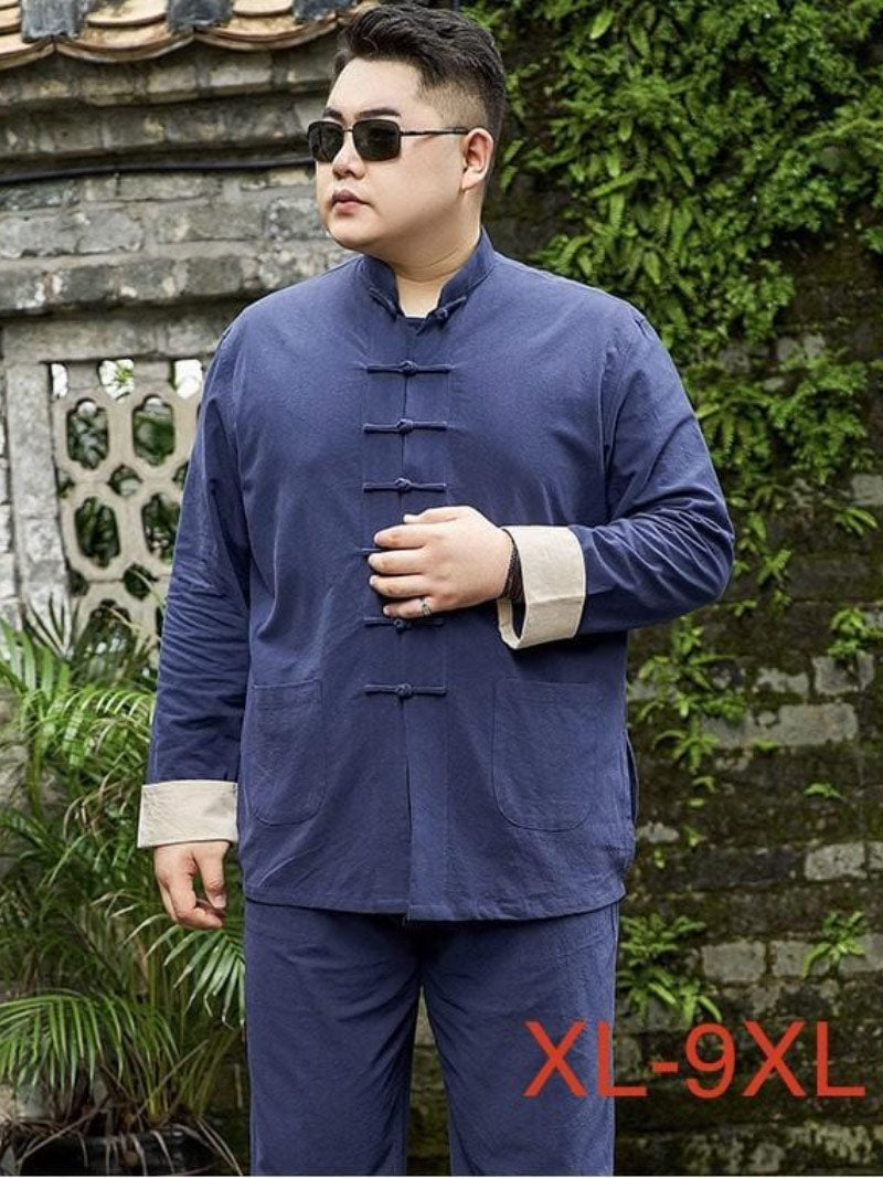 Plus size, cotton fabric, Chinese Tang suit jacket and Tang suit set