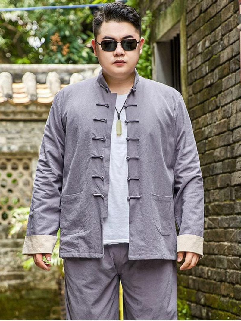 Plus size, cotton fabric, Chinese Tang suit jacket and Tang suit set