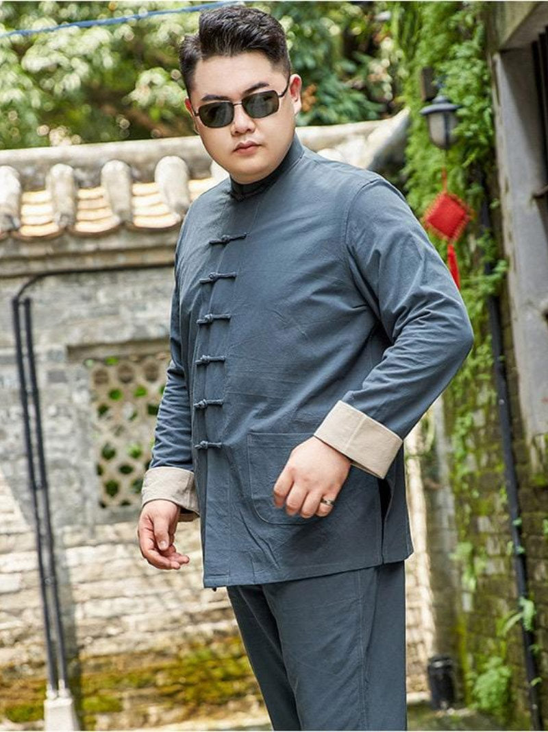 Plus size, cotton fabric, Chinese Tang suit jacket and Tang suit set