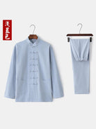 Aslinhanfu Linen fabric, Chinese Tang Suit set, Kong fu Suit set