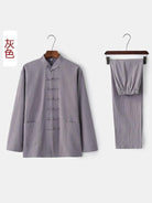 Aslinhanfu Linen fabric, Chinese Tang Suit set, Kong fu Suit set