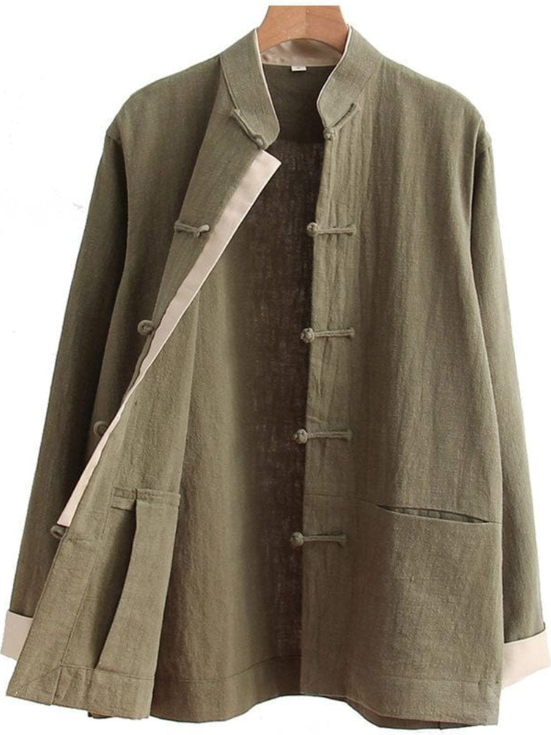 Cotton Tang suit shirt, Chinese traditional Martial Arts suit shirt