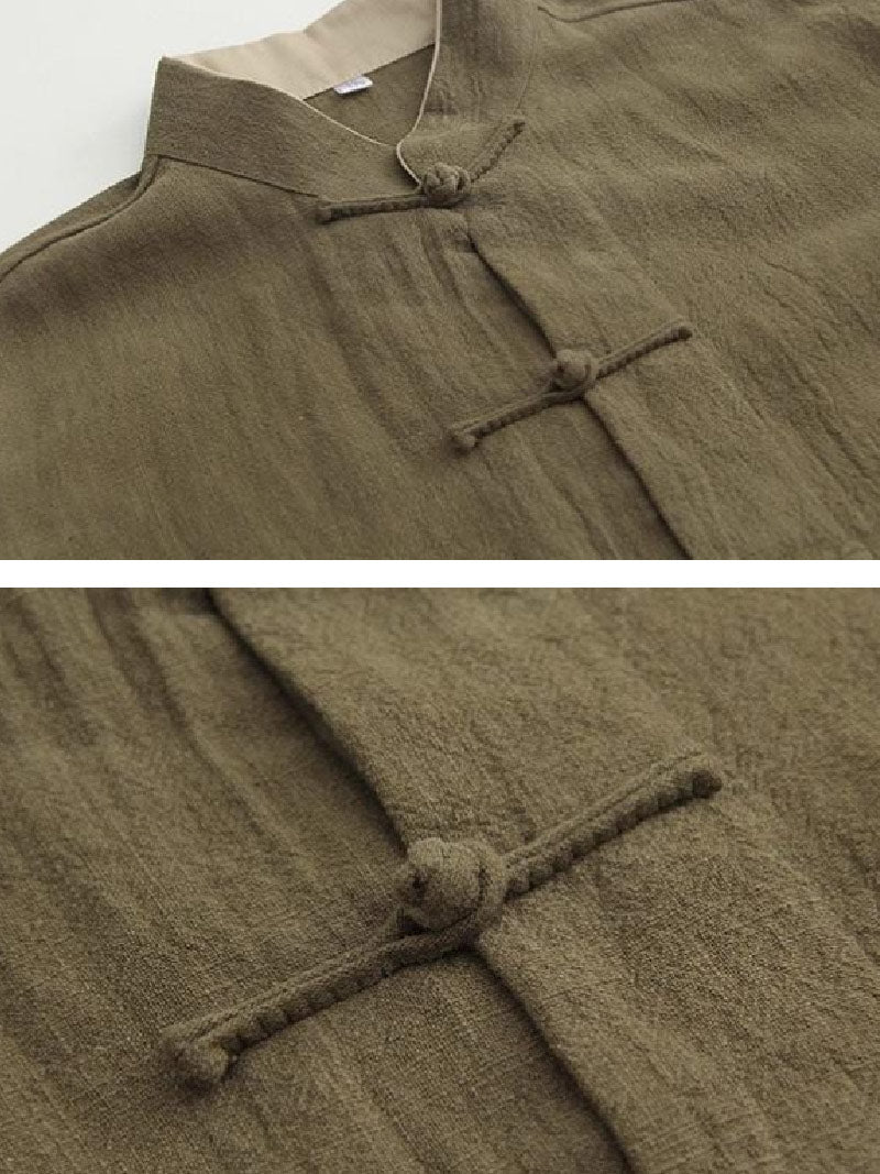 Cotton Tang suit shirt, Chinese traditional Martial Arts suit shirt