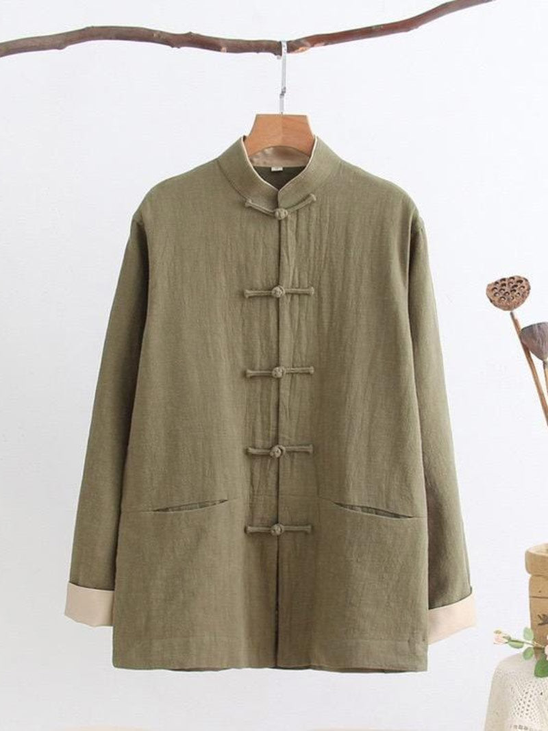 Cotton Tang suit shirt, Chinese traditional Martial Arts suit shirt