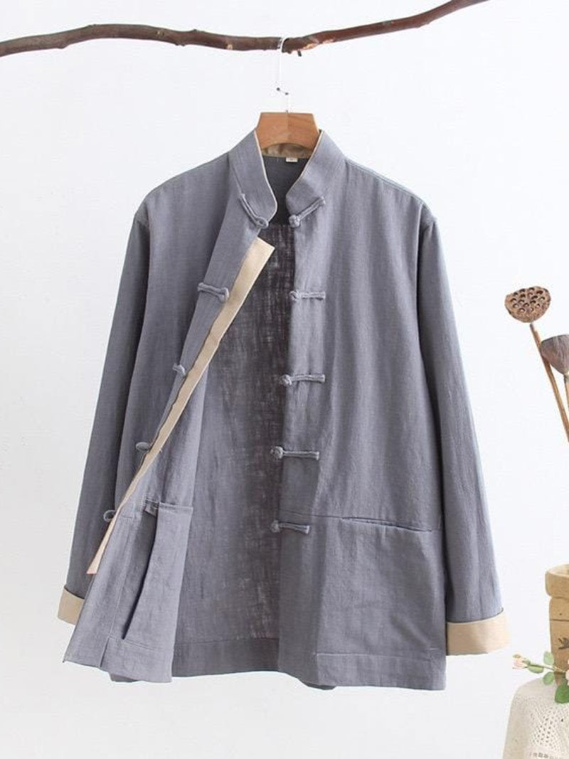 Cotton Tang suit shirt, Chinese traditional Martial Arts suit shirt