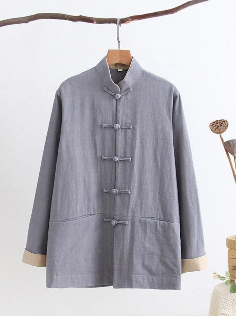 Cotton Tang suit shirt, Chinese traditional Martial Arts suit shirt