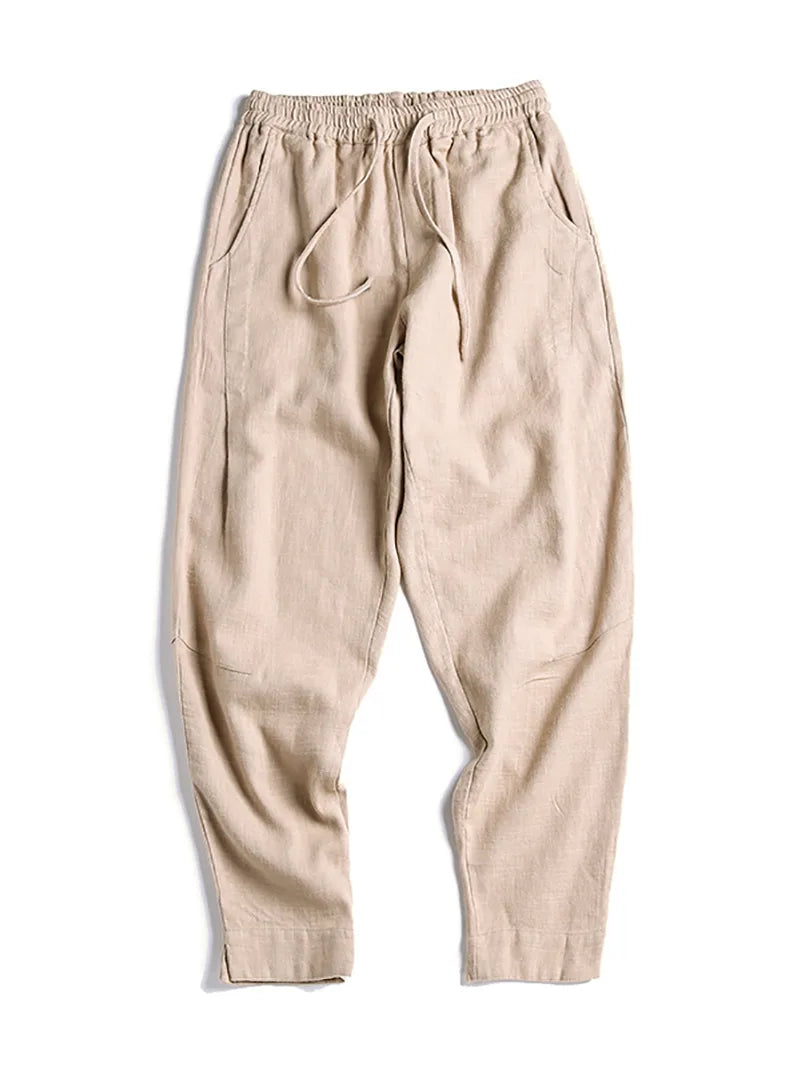 Tang Suit Pants | Chinese Linen Cotton Loose Casual Trousers for Men