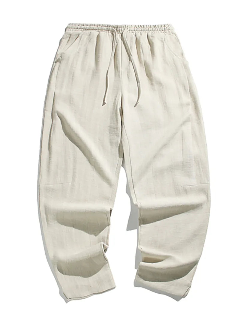 Tang Suit Pants | Chinese Linen Cotton Loose Casual Trousers for Men