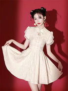 Stunning White Qipao Dress 2025 – Modern Short Chinese Dress for Women
