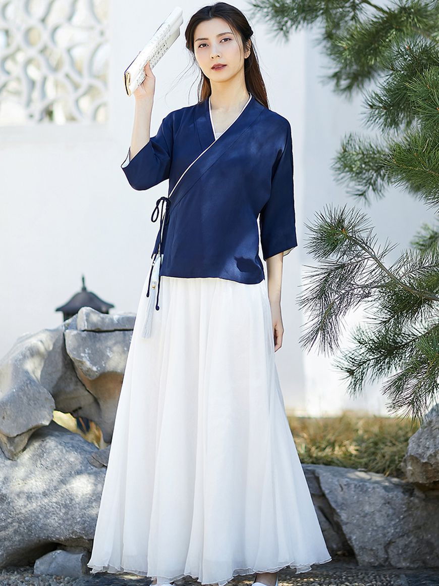 Chinese Style Zen Hanfu Tea Clothes Female