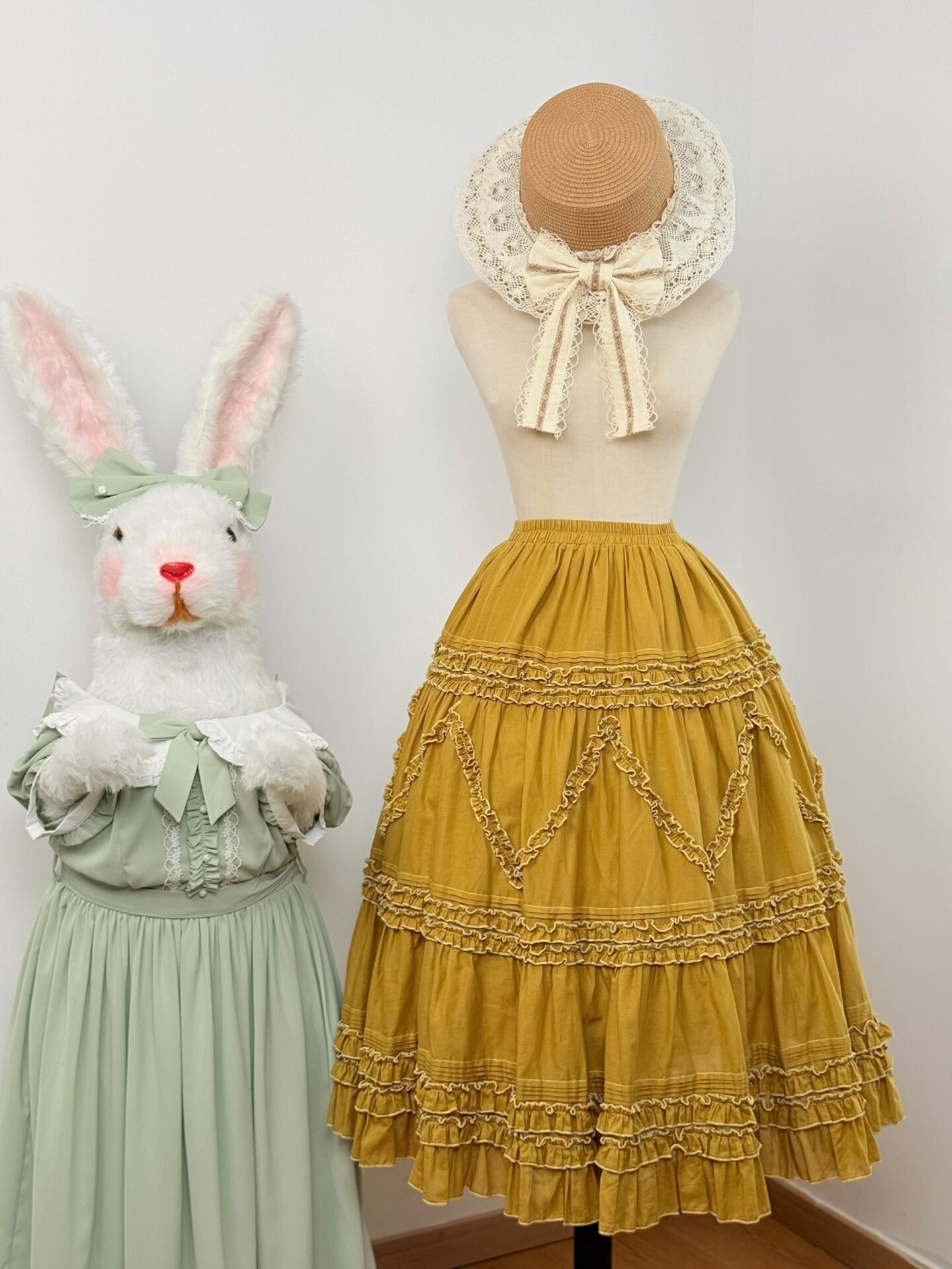 Country Lolita Underskirt, Cotton & Tiered Ruffles