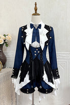 Blue [Chris Son of Evil] Long Sleeves Irregular Prince Handsome Ouji Lolita Coat