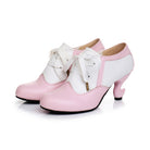 Table Leg Shaped Heel Silk Ribbon Retro Classic Lolita Shoes