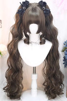 Hazelnut Ash Brown Long Wavy Twin Ponytails Sweet Lolita Wig Set