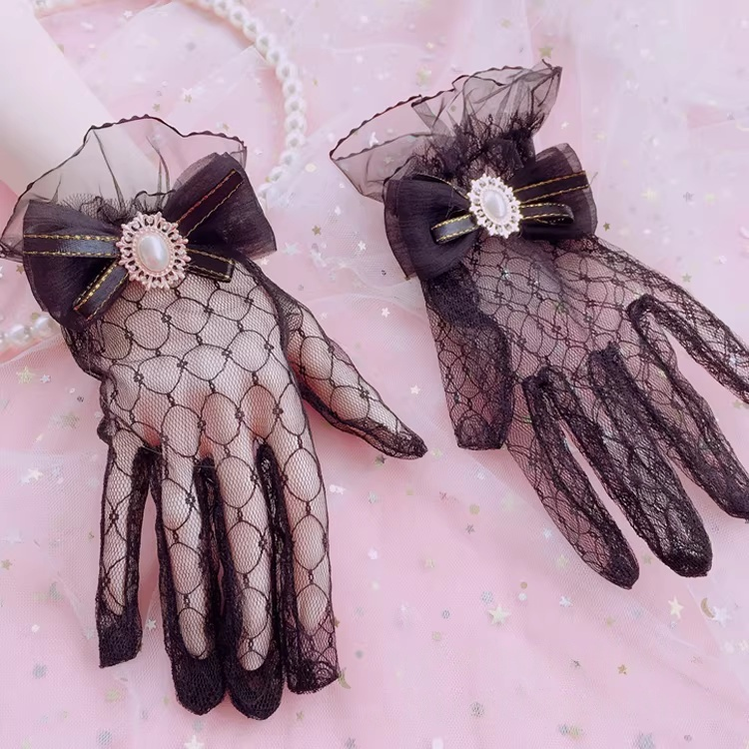 Handmade Lolita Wedding Lace Gloves