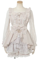 Gothic Square Collar Long Sleeves Ruffled Bow Jirai Kei Plus Size Japanese Lolita Dress Set 3 Colors
