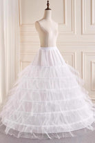 White Multi-Layered Hanayome Fishbone Sweet Lolita Long Petticoat