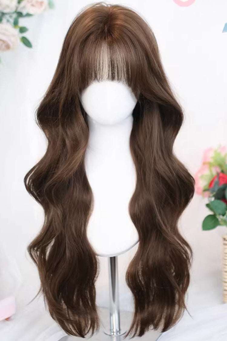Flaxen Gold Big Wavy Long Curls Hair Sweet Effortless Chic Lolita Wig