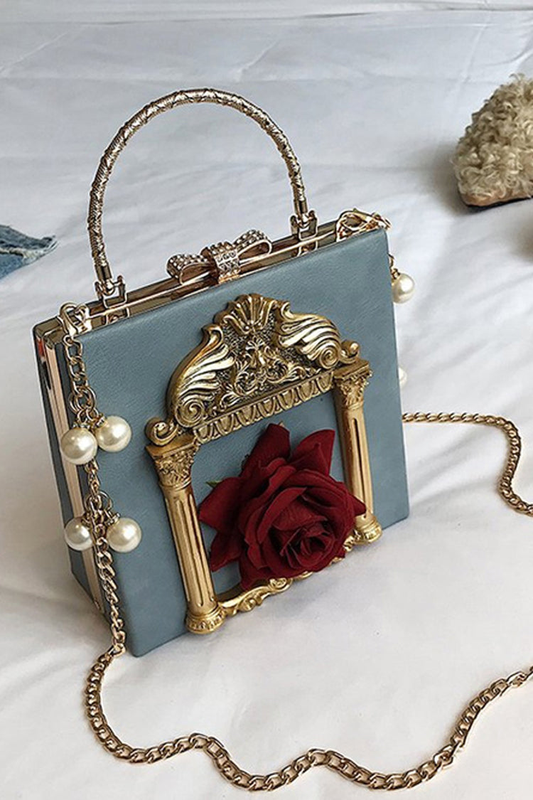 Rose Pearl Chain Retro Gothic Lolita Shoulder Bag