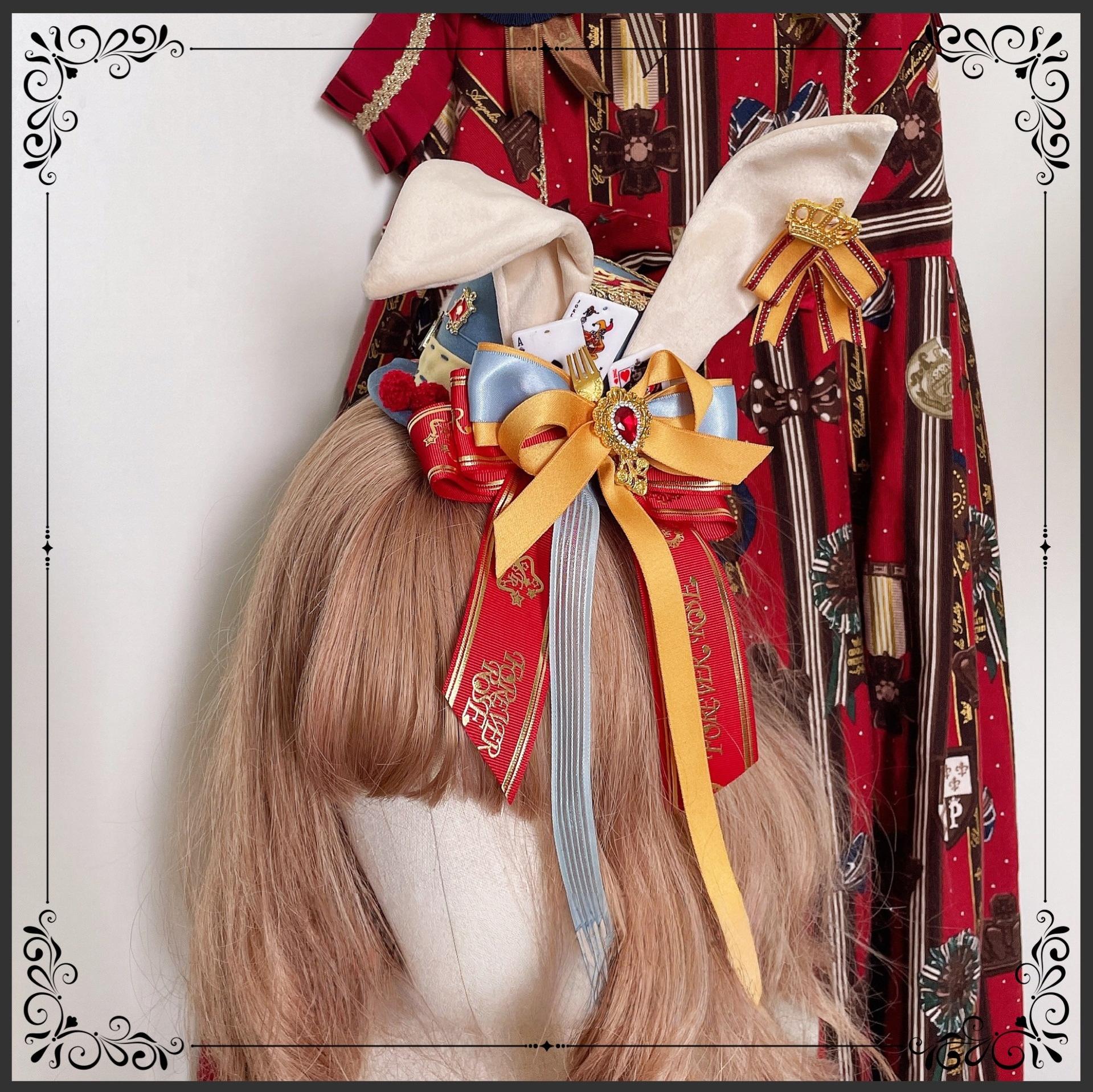 Circus-inspired Lolita Top Hat, Bunny Ear
