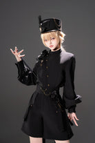Rose's Will - Ouji Lolita Shirt, High-Low Hem Shorts