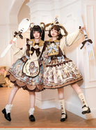 Bear Cookies - Kawaii Bear Printed Vintage Lolita Dress