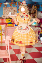 Sweetheart Cat Short Sleeves Print Embroidery Sweet Lolita Dress 3 Colors