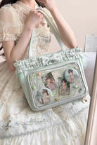 [Ballet Holiday] Ruffled Bow Sweet Japanese Crossbody Shoulder Lolita Itabag 10 Colors