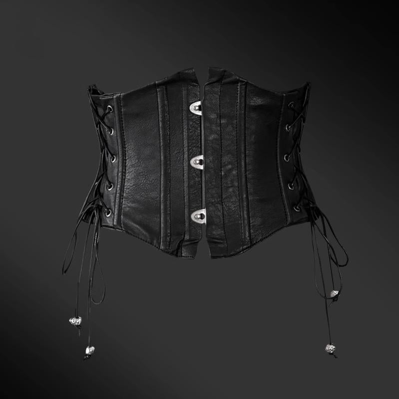 Bone Theater - Gothic Lolita Waist Corset Black Slimming Corset