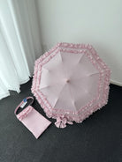 Classic Lolita Foldable Sunscreen Parasol with Ruffles