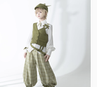 Secret Morning Paper - Ouji Lolita Shirt, Matcha Green Capri Pants